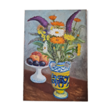 Still life flowers and fruits