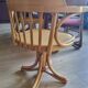 Wooden swivel armchair