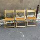 Lot 3 folding chairs vintage wood design
