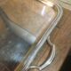 Silver metal service tray 80s
