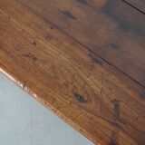 Antique 19th Century French Rustic Farmhouse Dining Table Fruitwood