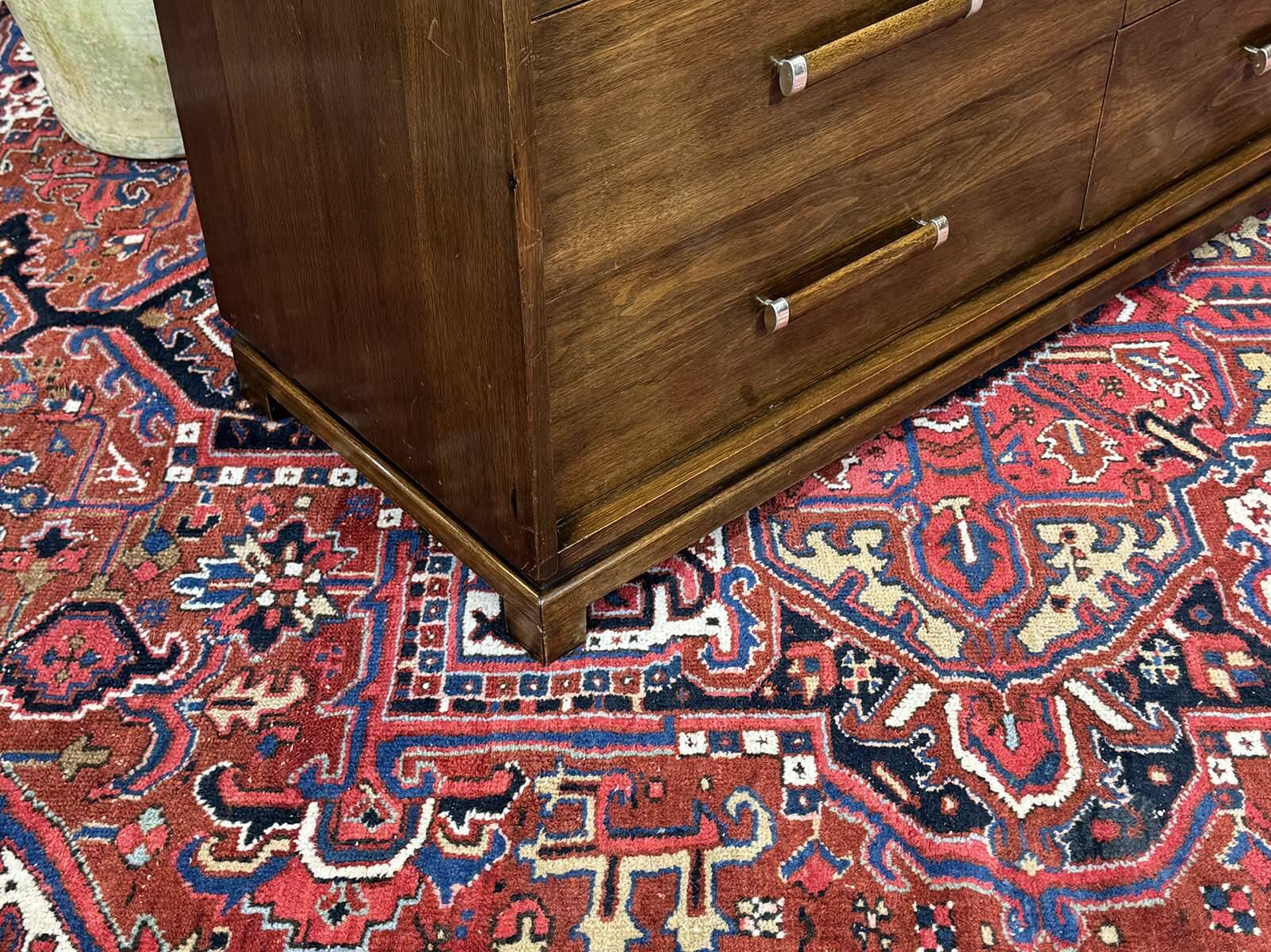 Art Deco style commode from the 1950s in walnut and oak - American manufacturer
