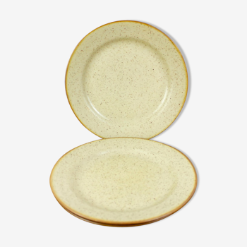 3 stoneware plates - Tulowice
