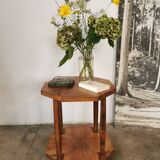 Art deco style serving table in walnut veneer