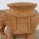 Side table or end table "elephant" in rattan, wicker, 1960s 70s