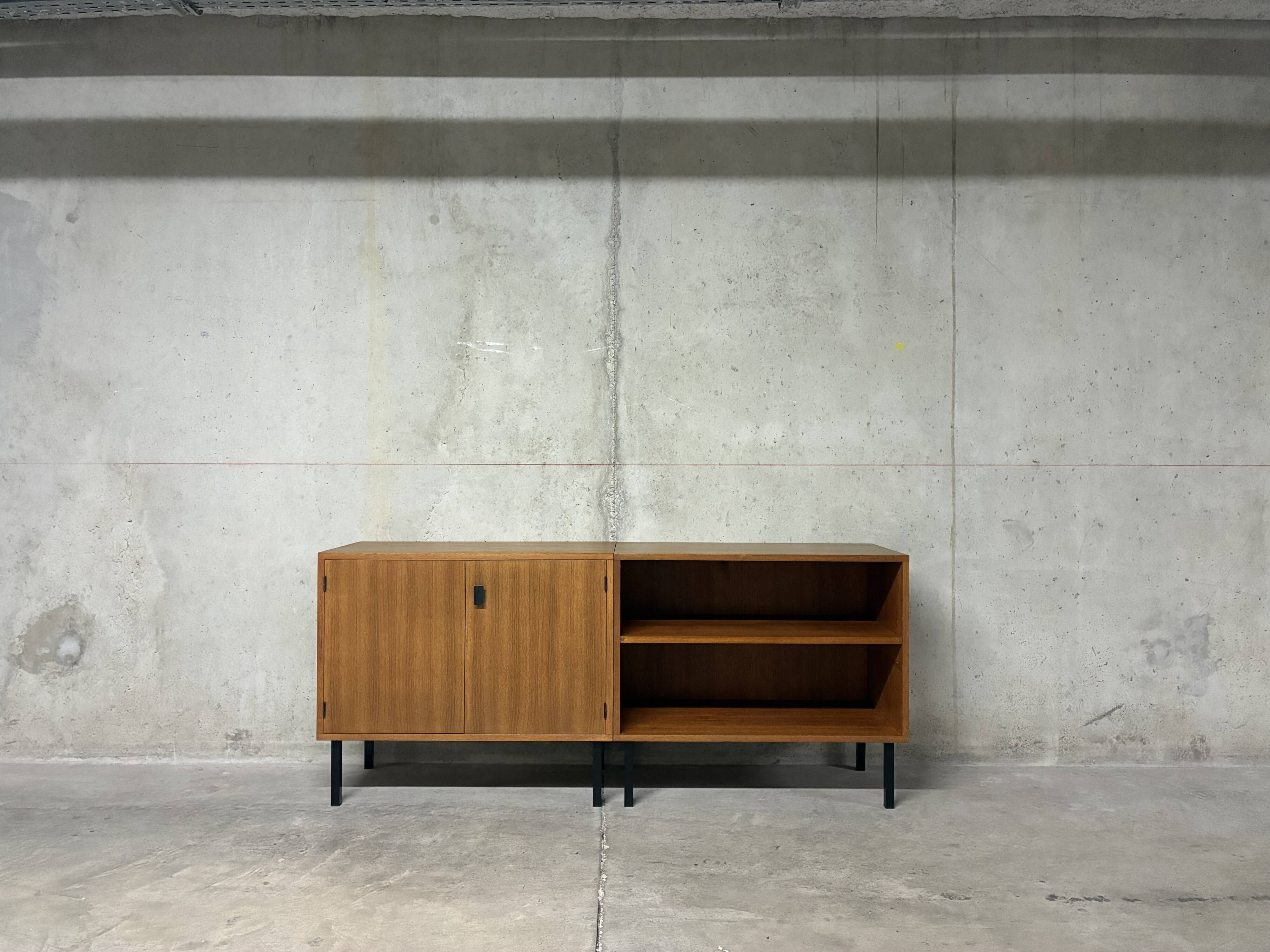 Modernist teak enfilade by Philippon Lecoq, vintage 1960s.