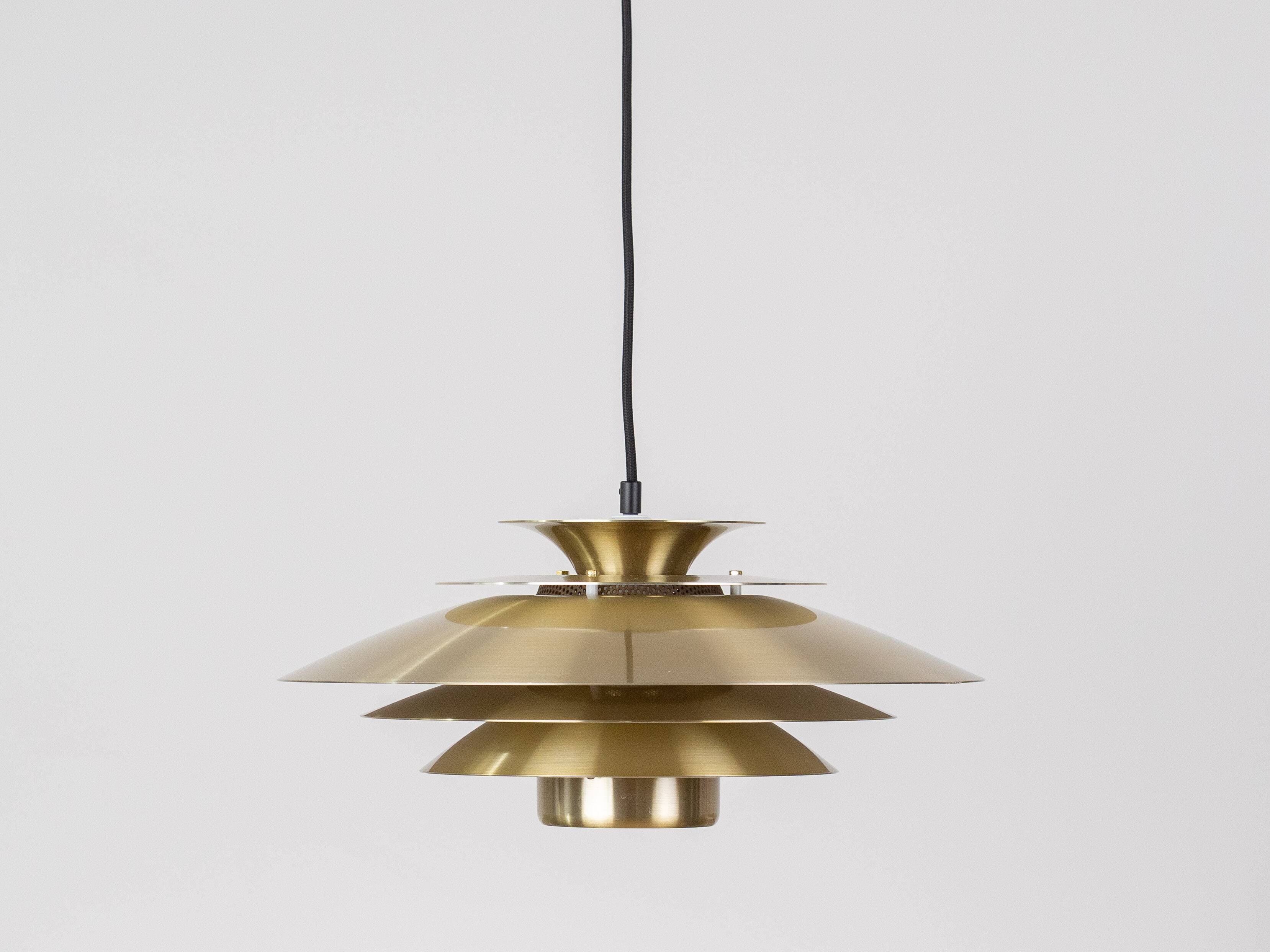 Danish vintage Verona pendant lamp by Kurt Wiborg, Jeka, 1980s
