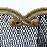 Antique brass fire screen 75x38cm fireplace protection screen
