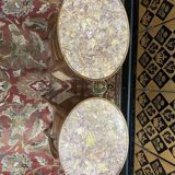 Paire de tables de chevets de style Louis XV - Transition en noyer