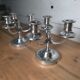 Pair of silver-plated candlesticks