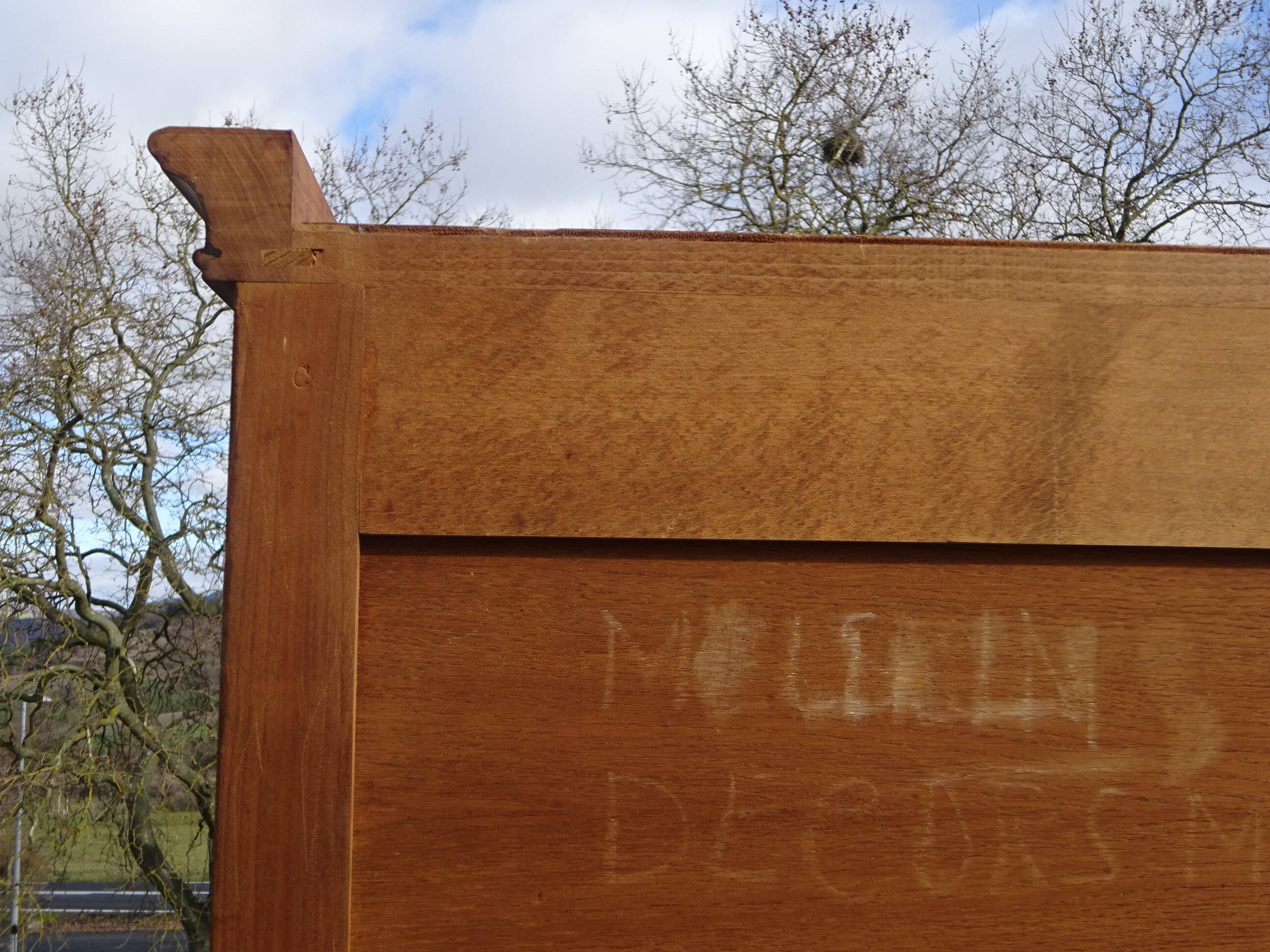 Louis XV style bonnetière in solid cherry wood