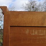 Louis XV style bonnetière in solid cherry wood