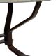 Table basse vintage en bois et marbre Design minimaliste Suède années 70