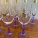 Lot de verres cristal Lilas vintage