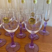 Lot de verres cristal Lilas vintage