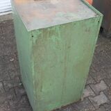 Green industrial metal cabinet