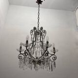 Vintage Crystal Beaded Chandelier