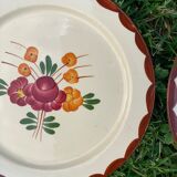 7 Old dessert Asiettes in faIence, Longchamp Agen service