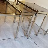 Suite of 3 pull-out tables 70s
