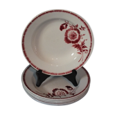 Set de 6 assiettes creuses vintage Vika en Terre de Fer - Sté Amandinoise