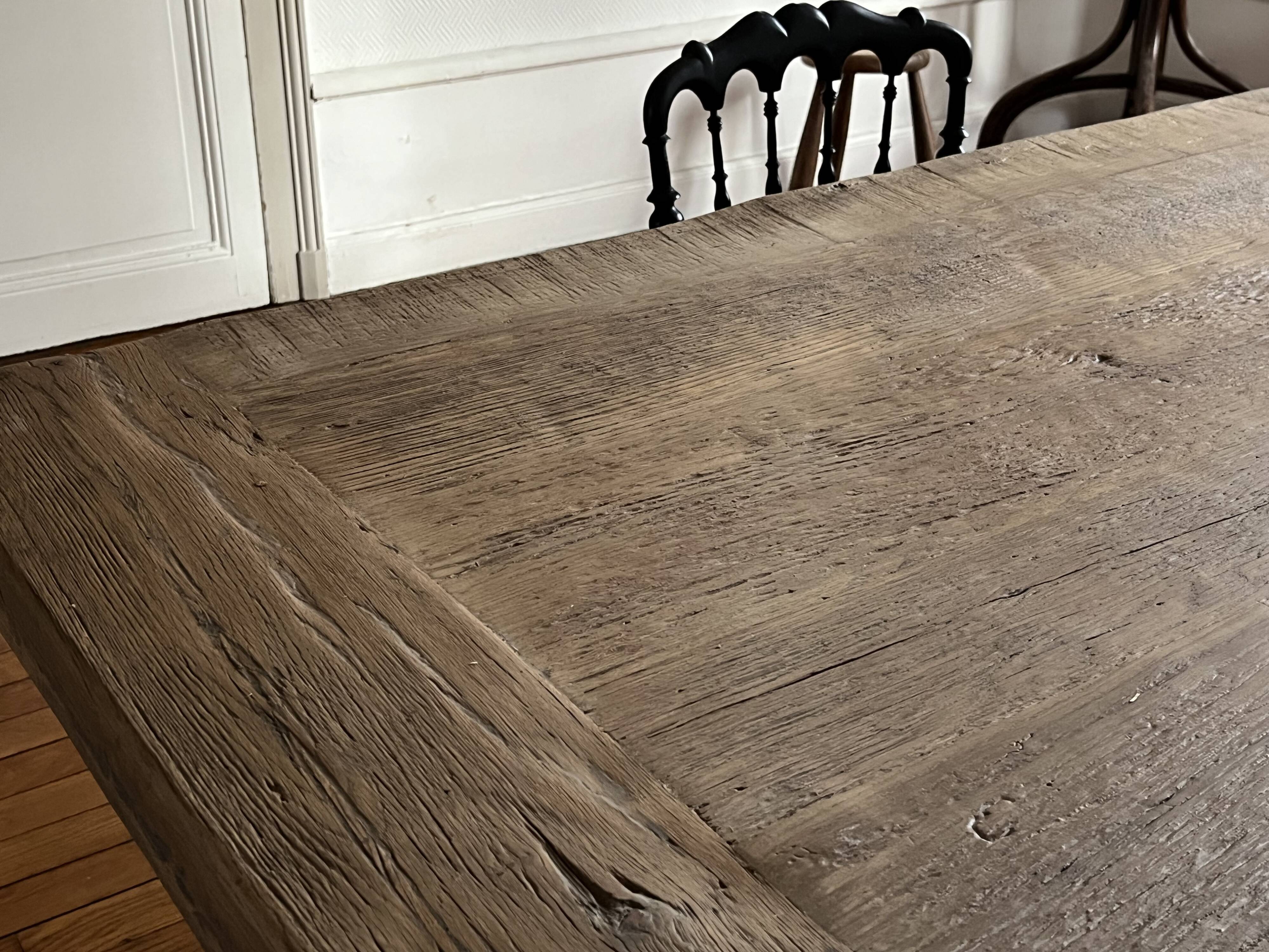 Kingstone farmhouse table in solid oak - 350 cm long