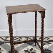 4 antique nesting tables made of turned wood