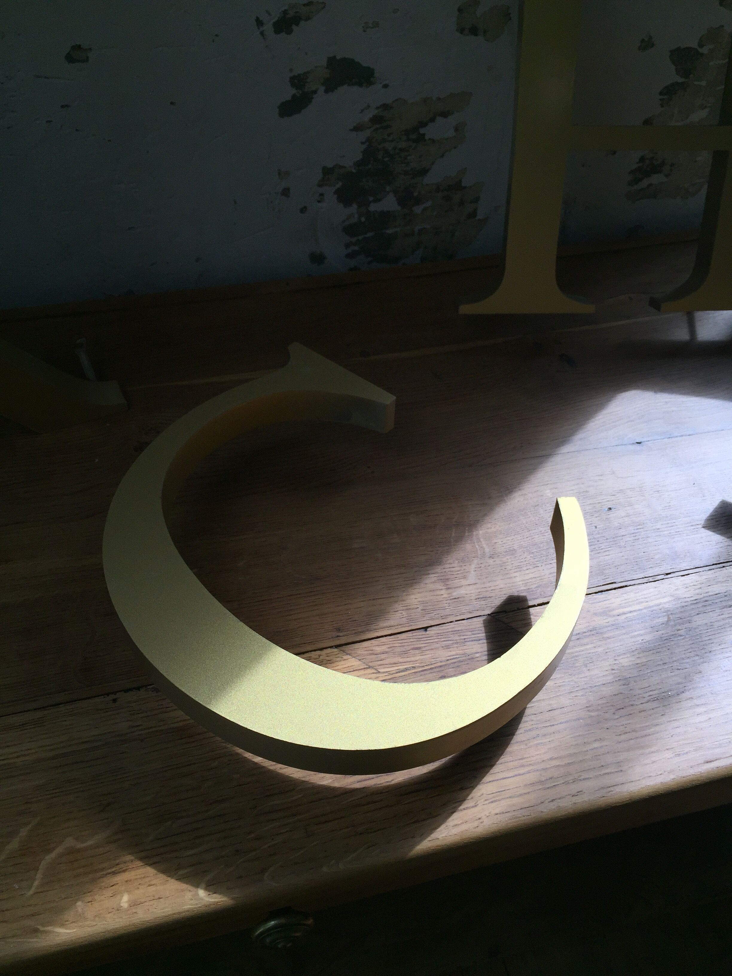 Letter signs vintage gold old