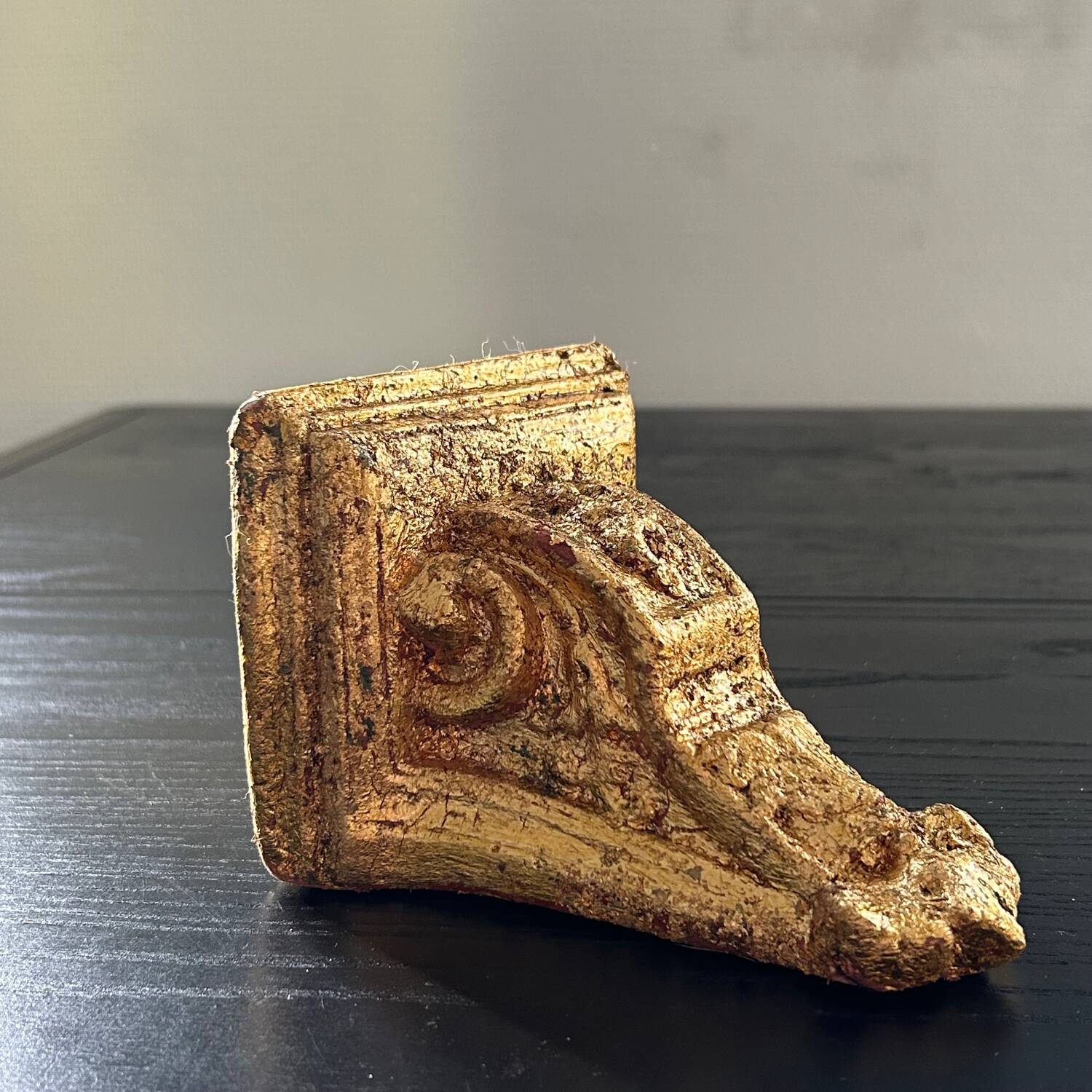 Small console in gilded plaster