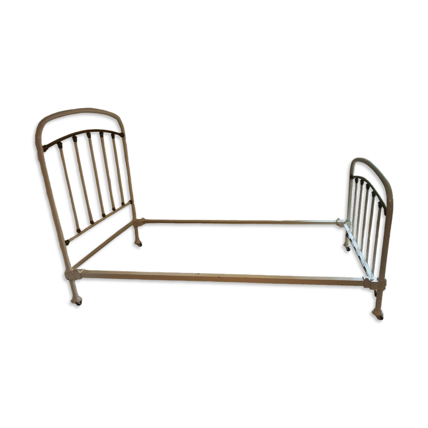 Wrought iron and copper bed, 1900