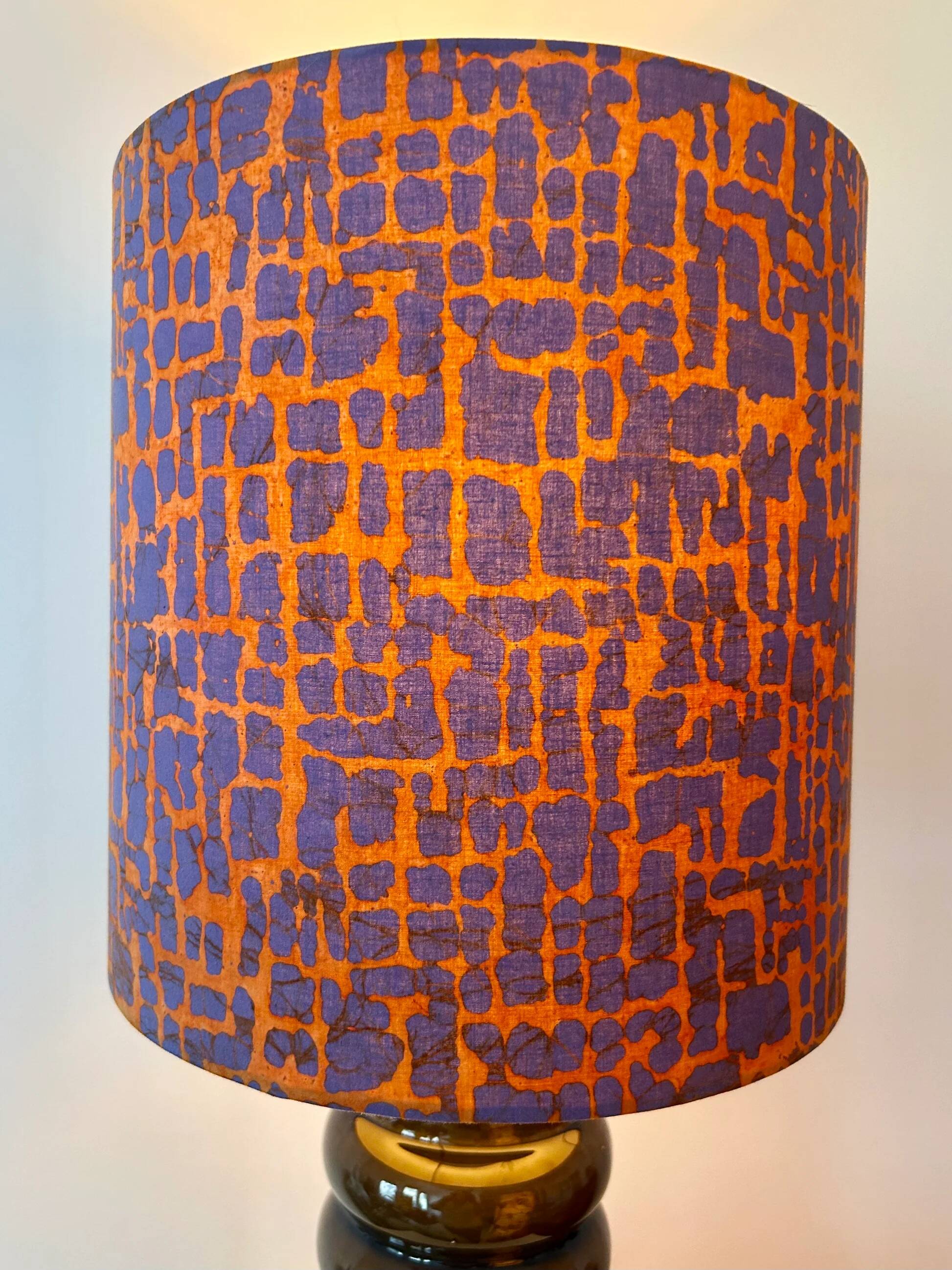 AK-Keramik: Olive lamp from a Mid Century vase