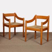 Pair of Carimate armchairs by Vico Magistretti for Cassina, 1960