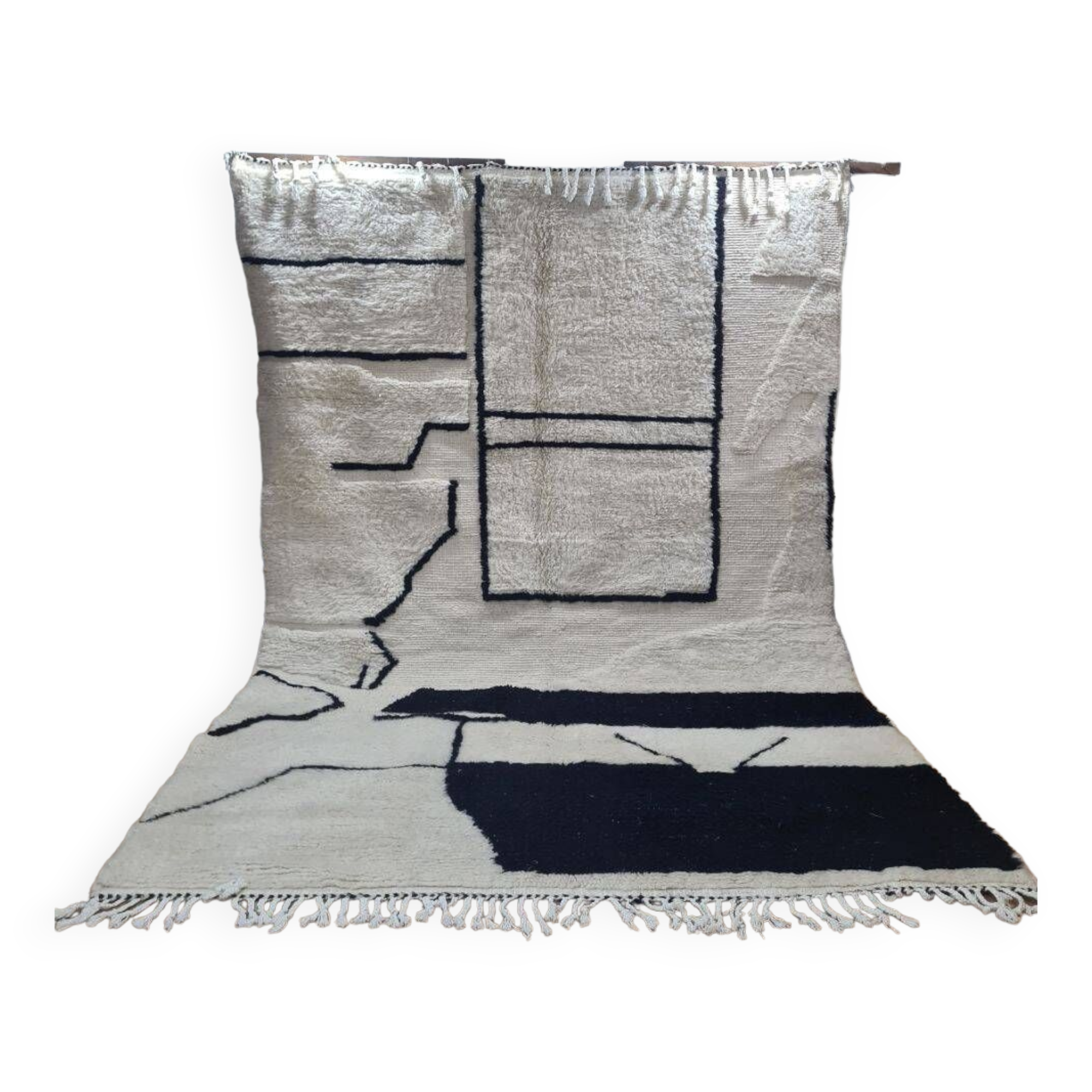 Handmade wool Berber rug 300X200 cm