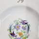 6 deep plates made of Limoges porcelain with a paradise bird design.