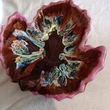 Unsigned leaf-shaped fruit bowl