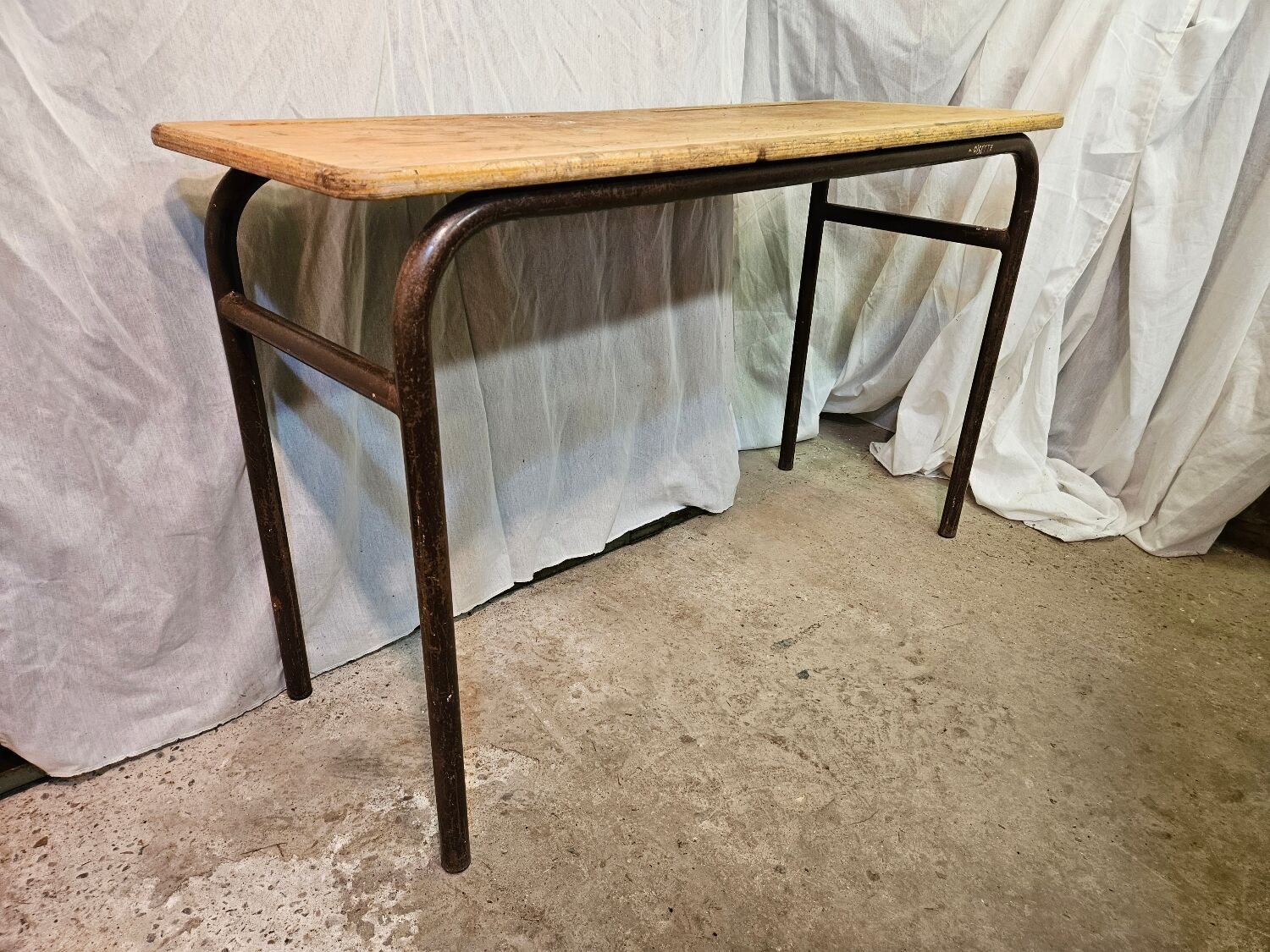 Double school desk 1970