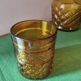 Italian glass pitcher accompanied by its 6 glasses