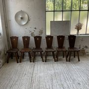 Solid oak chairs Savoyard cap popular art