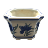 Blue iris flowerpot