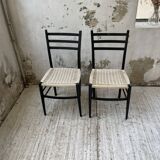 Black Italian rope chairs