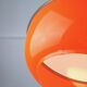 Space Age Italian Orange Plexiglass and Brass Pendant Lamp, 1970s
