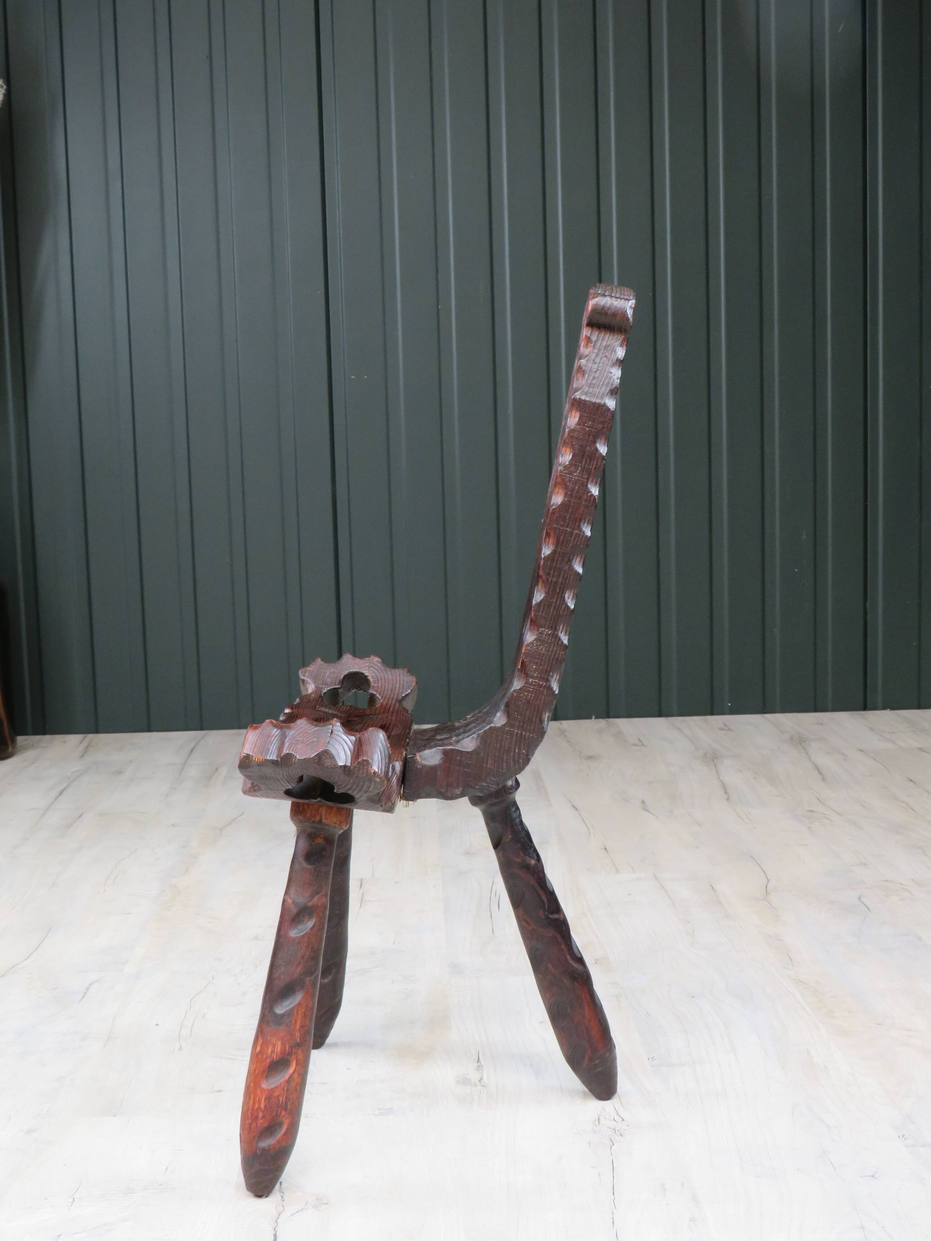 Brutalist tripod chair