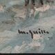 Impressionist painting - oil on panel signed - winter landscape - 20th century