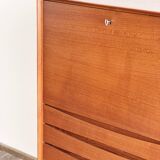 Large Danish Mid-Century Modern Teak Sideboard with Tambour Doors by Arne Vodder for Sibast