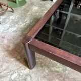 Teak and smoked glass coffee table published by Ekornes, Denmark