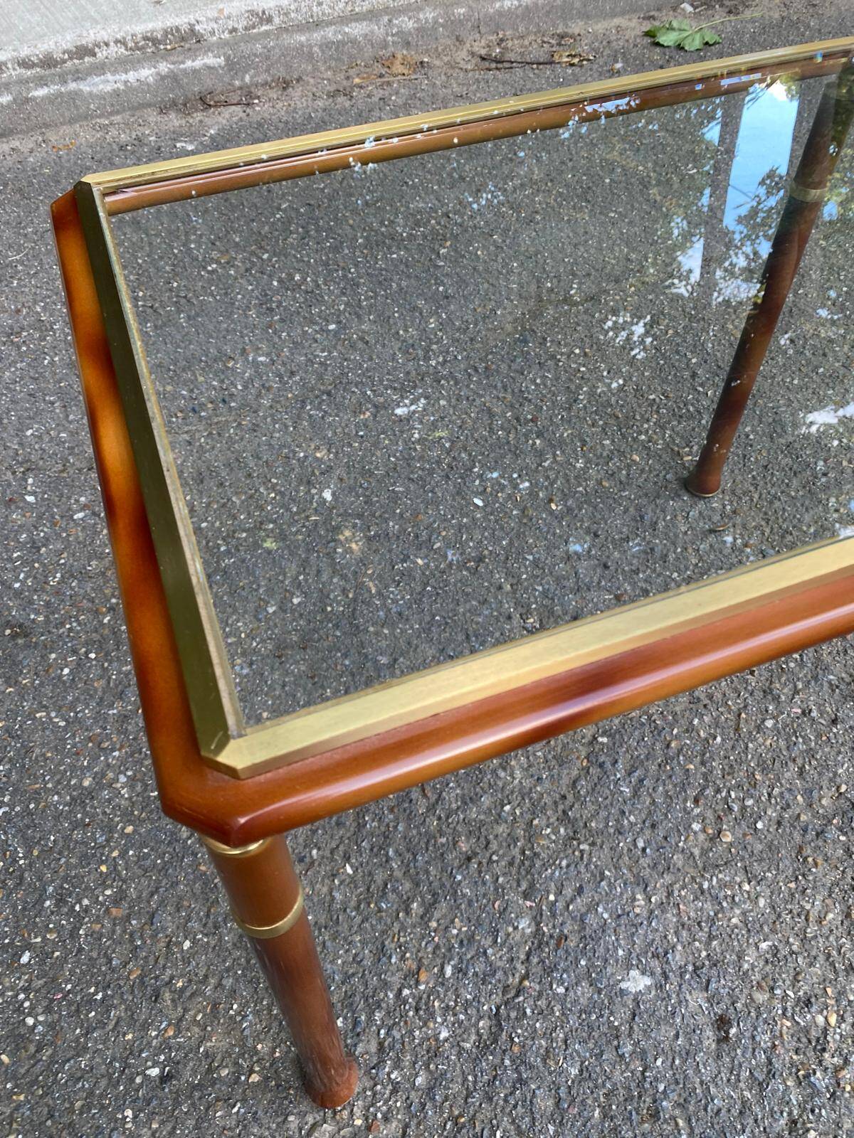 Scandinavian Art Deco style golden elm coffee table, 1960s