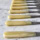 Set of 8 forks with horn dessert 60s