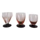Set of 6 two-tone old art deco glasses