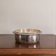 Antique Round Serving Dish Beaded Silver-Plated Metal Louis XVI Mark