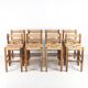 Suite de 8 tabourets en corde