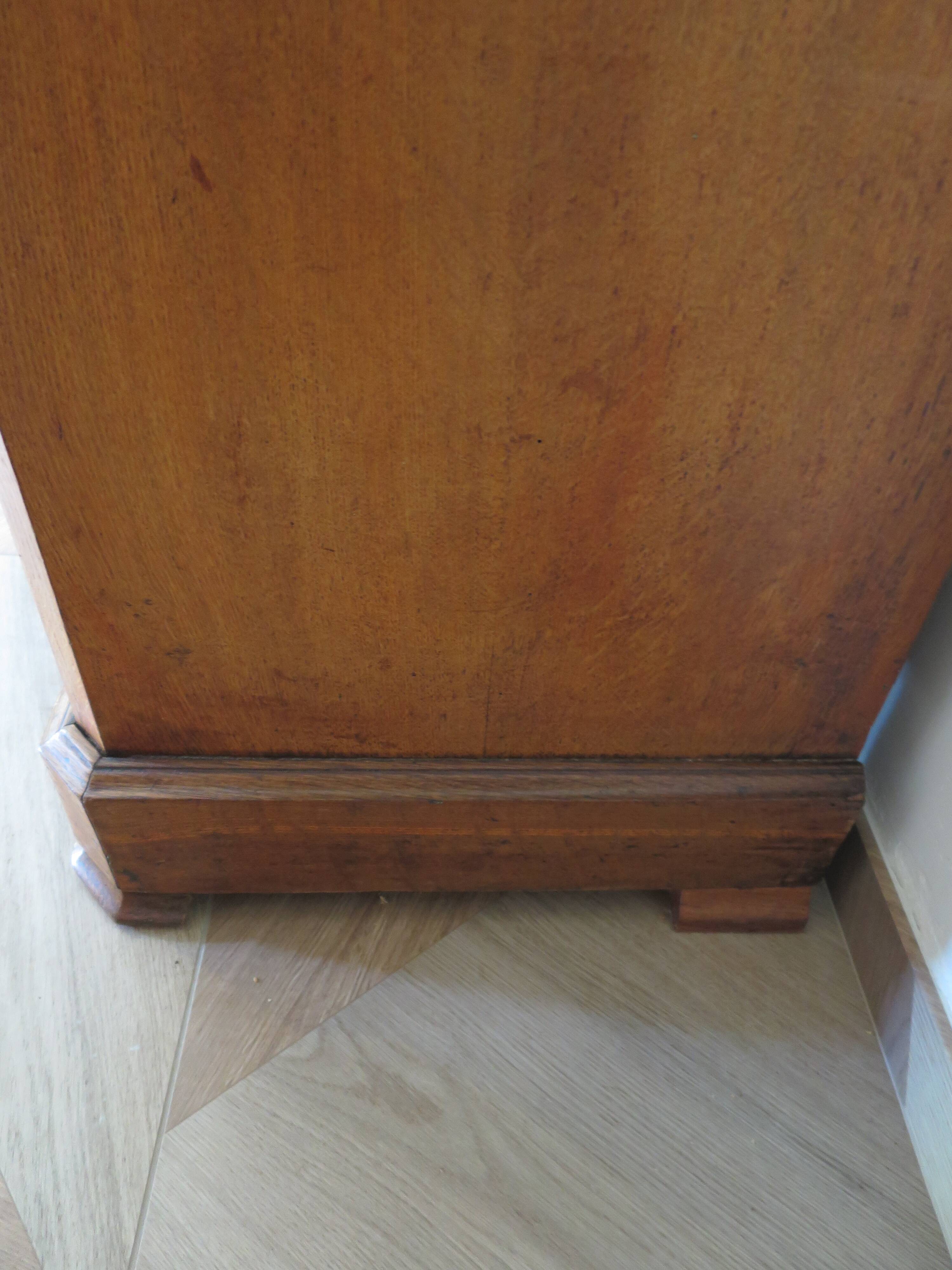 Old - Beautiful solid oak sideboard - 2 doors - 2 drawers in golden oak color